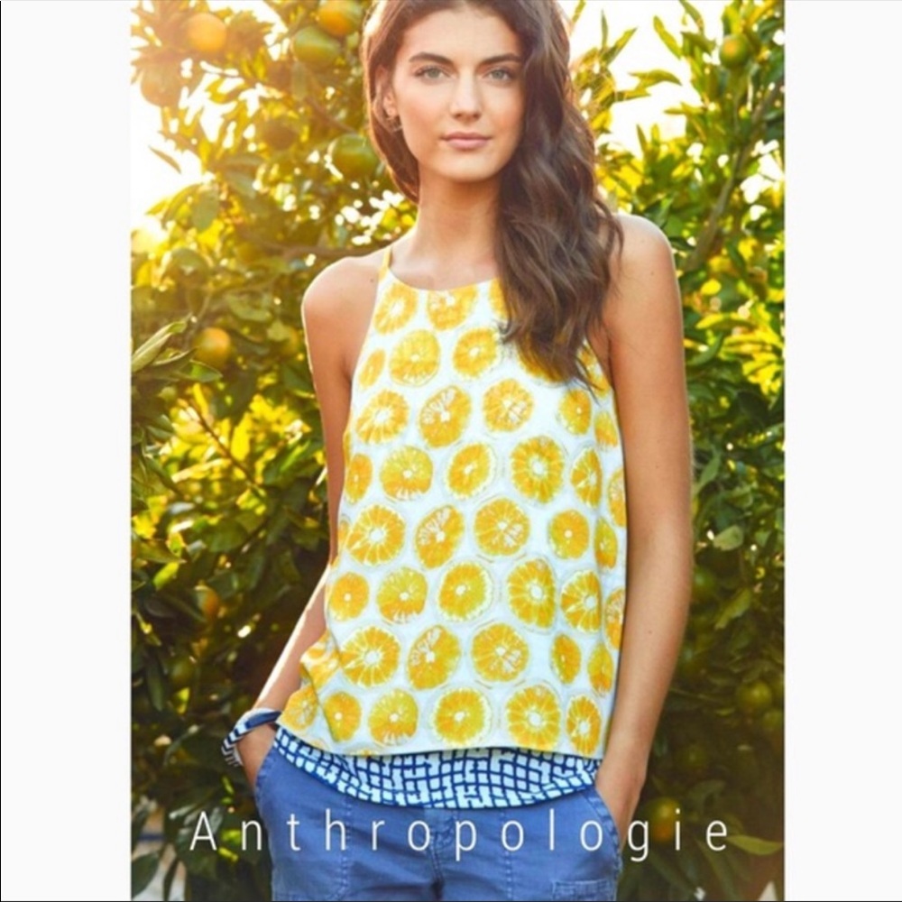Anthropologie Porridge Lemon 🍋 Swing Tank